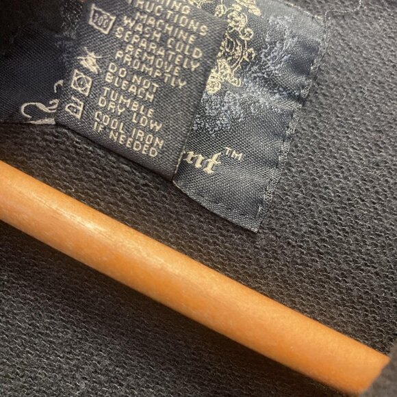 Irreverent Full Zip Up Jacket Mens Size XL Black Knit Chest Pockets Casual Punk - Picture 8 of 14